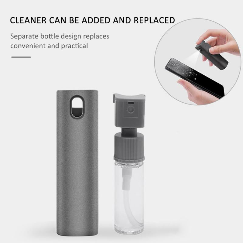 Mobilephone Screen Cleaning Tool Reusable 13ml Washable Handheld Indoor Television Dust Removing Spray Grey with Shell